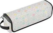 [sanluoli] Hair Tool Travel Bag with Heat Resistant Mat Curling Iron Travel Holder Storage Bag Color Aesthetic Triangle