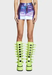 Cyber Crash Metallic Skirt