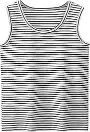 ANIMQUE Kleinkind Kinder Unterhemden Jungen Mädchen Tanktops Dicke Thermounterwäsche Klassisch Gestreift Rundhalsausschnitt Ärmellose Erwachsene Eltern-Kind Weich Oberteile