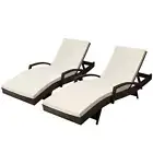 Gardeon Set of 2 Sun Lounge Outdoor Furniture Day Bed Rattan Wicker Lounger Pati