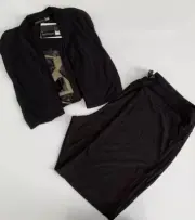 3X Antthony Pant Set Cardigan Sequin Top 2 Piece Set