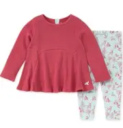Burt's Bees Baby Girls' Top and Pant Set, Tunic and Leggings Bundle Size 12 mon