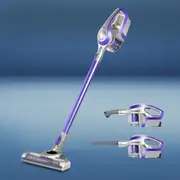 150W Devanti Stick Vacuum Cleaner Bagless Cordless Purple