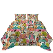 Funny Native American Owls Coverlet