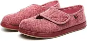 [WCXTY] Mens Diabetic Slippers,Unisex Comfortable Diabetic Shoes for Women Wide Width,Summer Lightweight Elderly Sneakers for Swollen Feet Edema Shoes,with Adjustable Closure (Color : Pink, Size : 6.5 AU)