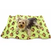 Klippo Pet KBLNK053 Silly Monkey Ultra-Plush Blanket- Lime - One Size