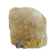 Golden Rutile In Smoky Quartz with Hematite Inclusion - Rough - B