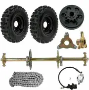 810mm Rear Axle Hub Kit+420 Clutch Sprocket+6" Wheels +Brake Quad Go kart ATV