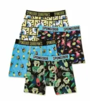 SpongeBob 4 Pack Boys Boxer Briefs NWT Size 4 6 10