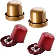 Toyvian 4 Sets Dice Cups Shaker Dice Shaker Cups with for Ktv Bars and Parties Unique Gaming Props for Fun and Entertainment