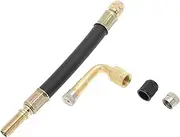 X AUTOHAUX 1 Set 90 Degree Copper Tire Valve Extension with Flexible Plastic 140mm Tire Valve Stem Extension for Car Motorcycle RV Truck Bike