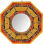 Bagua Mirror, 8 in Traditional Chinese Feng Shui Convex Bagua Mirror, Convex Mirror for Protection Against Active Harmful Energy, Fengshui Home Business Good Luck