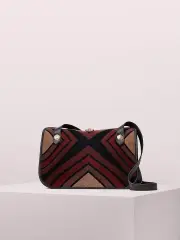 farrah flocked velvet large shoulder bag