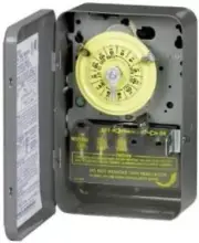 Compact 24-Hour Mechanical Timer Switch - Indoor Use, 120 VAC, Easy Control