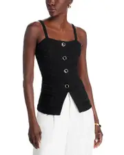 Misook Front Button Tank Top