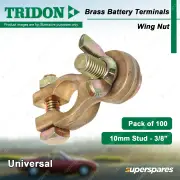 Tridon Brass Battery Terminals Wing Nut Universal 10mm Stud Box of 100