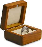 Woodten Double Ring Box Wedding Engagement Ring Box Interior Velvet Ring Box Premium Ring Box For Proposal