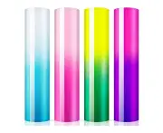 Poppy Crafts 12"x10" Cold Sensitive Colour Changing Vinyl 4pack (Changes when temperature drops below 15℃)