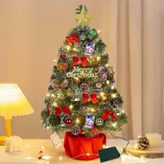 Christmas Tree 60 Cm, Artificial Christmas Tree, Mini Christmas Tree With Lighted Garland And Decorations