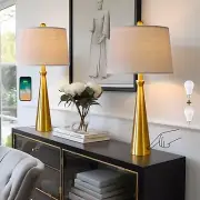 Oneach 25.75" 3-Way Dimmable Touch Control Modern USB Table Lamp Set of 2 for...