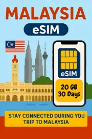 Best Malaysia esim Data Travel e sim High-Speed 5G / 4G 30 Days 20 GB