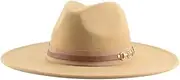 [Hcclijo] Hat Hats for Women Fedora Hat Fedoras Felt Caps Man Male Dress Wedding Decorate Hats for Men Belt Band Cap