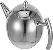 TOPPERFUN Stainless Steel Tea Kettle with Built Strainer Induction Compatible Teapot for Stovetop Use Easy to Clean for Restaurants and Cafes Japanese Style Design