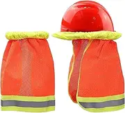 [Rproonay] Sun Protection Brims, Hard Hat Shade With Full Neck Cover, Reflective Strap Safety Gear For UV Shielding, Outdoor Use In Hiking, Climbing, Gardening, Two-Piece Comfort Set