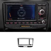 2Pcs Carbon Fiber Interior Navigation System Cover Trim For Audi TT 2008-14 (for: Audi)