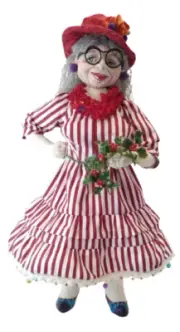 Cloth Art Doll CD Pattern "Meri Xmas" by Sharon Mitchell