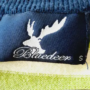 <二手衣>美國藍鹿american bluedeer/紅綠條紋針織毛衣