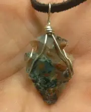 18" Arrowhead Necklace Arrowheads Gift Flintknapping Agate Rock Mineral 008