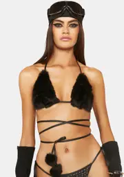 [Club Exx] Forever Furious Faux Fur Bra Top