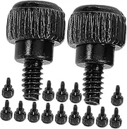 TEHAUX 100pcs Chassis Screws Computer Accessories Mini Computer Hardware Tiny Screws for Electronics Knurled Thumb Nuts Self Tapping Bolts Thumbscrew Replacement Q215a Carbon Steel Black
