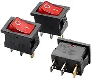 KAVJU Kcd1-101 mirs-101 3 pins on Off Rocker Switch in 220v red Lighting 6a250vac 13x19mm