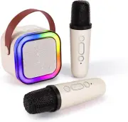 Portable Mini Karaoke Machine with 2 Wireless Mics - Perfect for Parties!