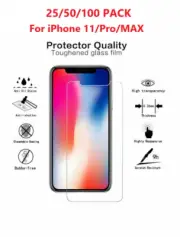 Lot 25/50/100x Tempered Glass Screen Protector for Apple iPhone 11 /Pro/MAX 2019