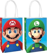 Amscan Super Mario Brothers Paper Kraft Bags