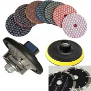3/8" Demi Bullnose Router Bit 7 Inch Dry Polishing Pad Blade 8+1 stone concrete