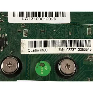 《郭大@顯示卡》NVIDIA QUADRO K600 1G 128B D3 K600 繪圖卡 保固30天