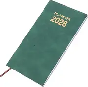 KALLORY Pocket-sized Daily Planner Pu Leather Cover 2026 Paper Pocket Planner Weekly Planner Notebook For School Planner