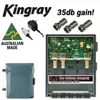 Kingray MHW35F 35dB Masthead TV Amplifier booster power supply and f connectors
