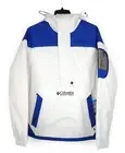 Columbia Men's Challenger 1/2 Zip Pullover Jacket White/Lapis Blue Small NWT