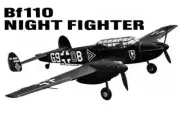 Model Airplane Plans (UC): Bf110 40" 1/12 Scale .14-.29s Engines (Musciano)