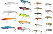 20Pcs Fishing Lures Kit, Simulation Plastic Soft Baits with Hooks, Well Made, Easy Catching Baits, for Family Fishing Outdoor Freshwater Saltwater Fishing Relaxing