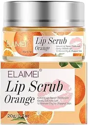 Peach Lip Scrub, Exfoliating Dead Skin Moisturizer Lip Scrubs, Fruit Strawberry Orange Peach Soft Lip Cream, Smooth Lip Balm, Anti Age Lip Wrinkle Gel, Natural Gentle Lip Care 20G