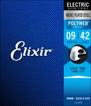 Elixir 12000 Polyweb Electric Guitar Strings Super Light 9-42 Gauge