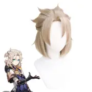 Game Genshin Impact Albedo Cosplay Wigs Men Short Light Brown Hair Wig