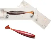 Authentic Handmade Easy Shiner Shad Bait Form 2.5" Soft Plastic Lure Mold - White, Medium, 1 Piece