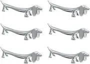 6 Pieces Cute Chopsticks Rest - Little Dog Chopsticks Holder Dachshund Spoon Rest Cutlery Rest for BBQ, Dining Room, Restaurant, Kitchen, Garden Parties